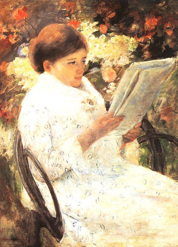 Woman Reading in a Garden, Mary Cassatt